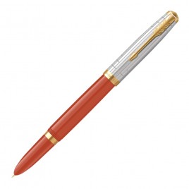 Ручка перьевая Parker 51 Premium, Red / Silver GT, F