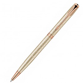 Parker Sonnet - Chiselled Silver PGT Slim, шариковая ручка, M, BL