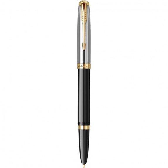 Ручка перьевая Parker 51 Premium, Black / Silver GT, F