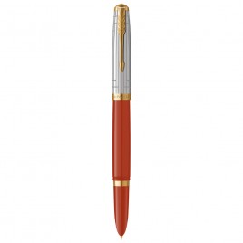 Ручка перьевая Parker 51 Premium, Red / Silver GT, F