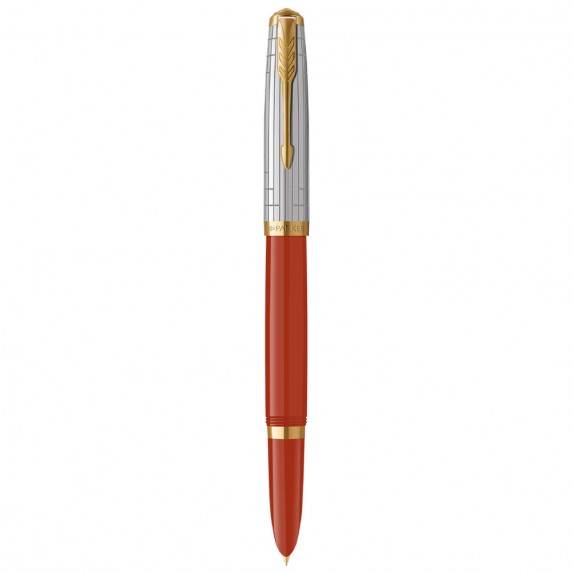 Ручка перьевая Parker 51 Premium, Red / Silver GT, F