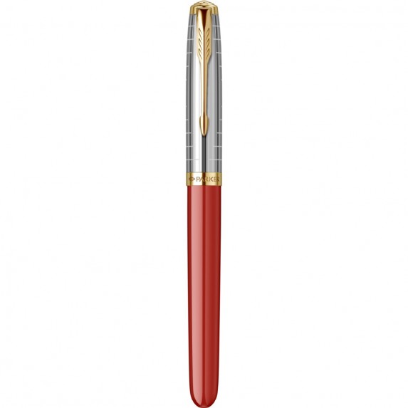 Ручка перьевая Parker 51 Premium, Red / Silver GT, F