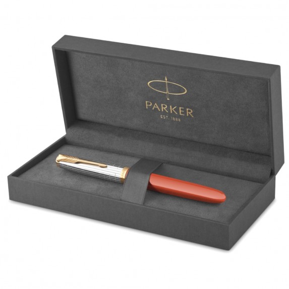 Ручка перьевая Parker 51 Premium, Red / Silver GT, F