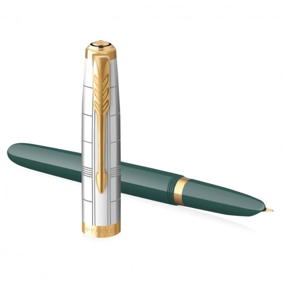 Ручка перьевая Parker 51 Premium,Forest Green / Silver GT, T, F