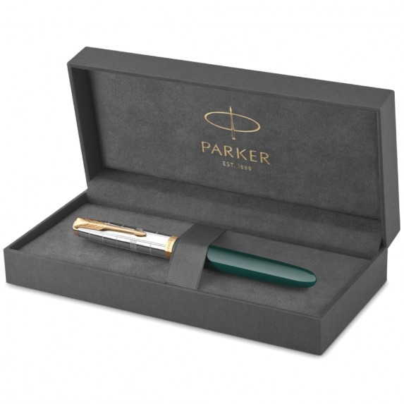 Ручка перьевая Parker 51 Premium,Forest Green / Silver GT, T, F