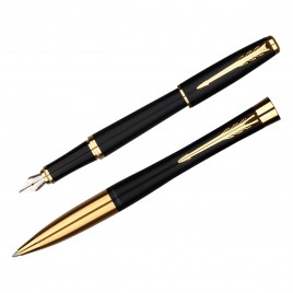 Набор подарочный Parker Urban Core - Muted Black GT, ручка перьевая+ручка шариковая