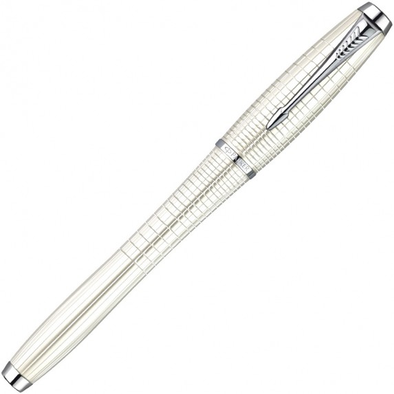 Ручка перьевая Parker Urban Premium F204, Pearl Metal Chiselled CT (Перо F)