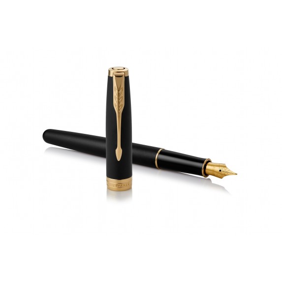 Parker Sonnet Core - Matte Black GT, перьевая ручка, F, BL