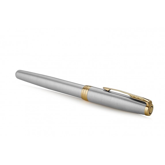 Parker Sonnet Core - Stainless Steel GT, перьевая ручка, F, BL